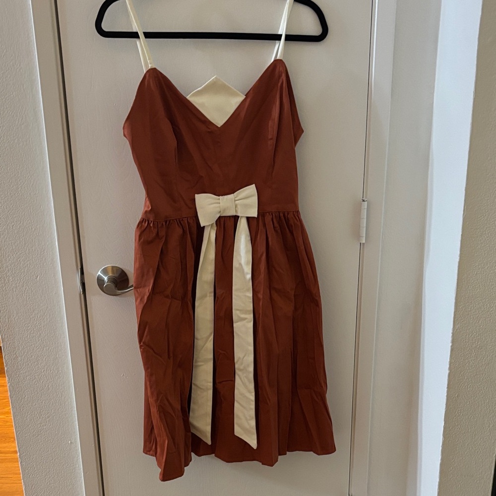 RockSteady Brown and Cream Midi Dress